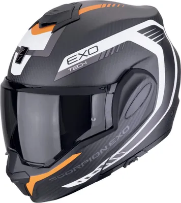 Immagine prodotto di Scorpion EXO Tech Evo Carbon Cosy Helm, nero opaco/arancio, 2XL (62/63)