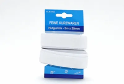 Produktbild von Vielseitige Gummilitze Nähgummiband Weiß 5 Meter x 20 mm Breite für DIY-Projekte & Kleidung