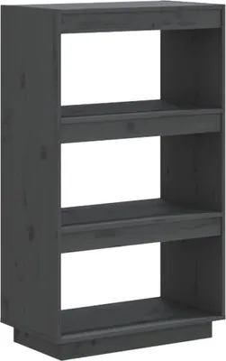 Obrázek produktu pro vidaXL Police na knihy / rozdělovač místností šedá 60x35x103 cm Masivní borovicové dřevo