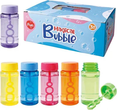 Immagine prodotto di Set di bolle di sapone, 24 flaconi da 55 ml, giocattolo liquido per l'uso all'aperto