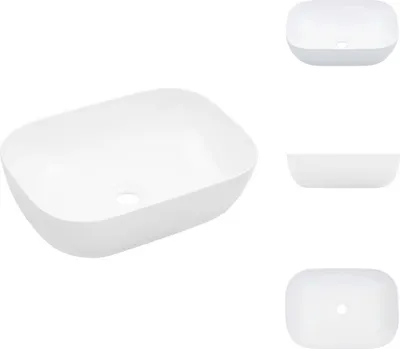 Produktbild von vidaXL Waschbecken 45,5 x 32 x 13 cm Keramik Weiß -  Badezimmer-Waschbecken