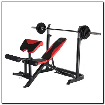 Produktbild von HMS Fitness LS3859, Verstellbare Krafttrainingsbank, 270 kg, Fitnessstudio, 270 kg, Schwarz, Rot, 1100 mm