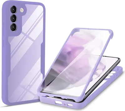 Produktbild von König Design Hülle kompatibel mit Samsung Galaxy S22 5G Kunststoff Full Cover Handyhülle - Case Lila
