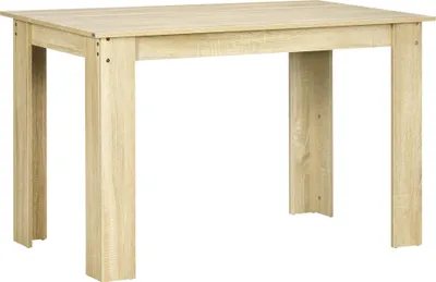 Produktbild von HOMCOM Rechteckiger Esstisch für 4 bis 6 Personen, Küchentisch, 120 x 69 x 75 cm, modernes Design, stabilere Dreiecksbeine, Eiche