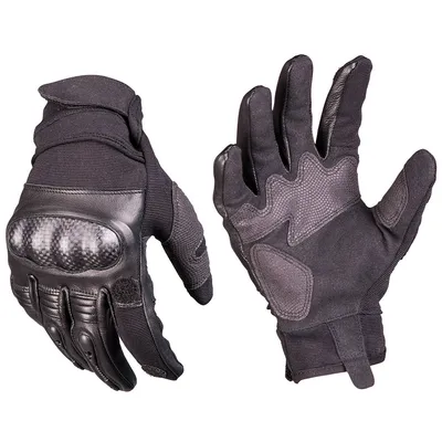 Produktbild von Tactical Gloves Leder Gen II schwarz mit Knöchelschutz M