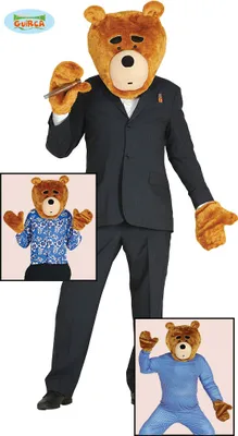 Produktbild von Bären Anzug Kostüm Tiermaskerade Karneval Humorvolle Tierträume Party Outfit Kreative Bärenszenen Maskottchen Spaß Anlässe Fröhlicher Fasching, Größe: 52 - 54 (L) Farbe: Blau