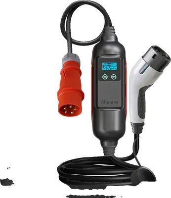 Obrázok produktu pre Prenosná nabíjačka EV, pripojenie WLAN, 5M nabíjací kábel, 11KW a 16A adaptér