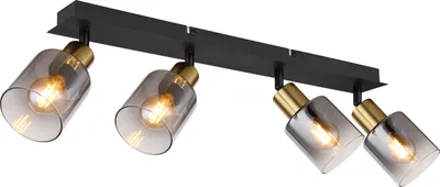Produktbild von Globo Lighting Strahler Metall schwarz matt, 4x E14