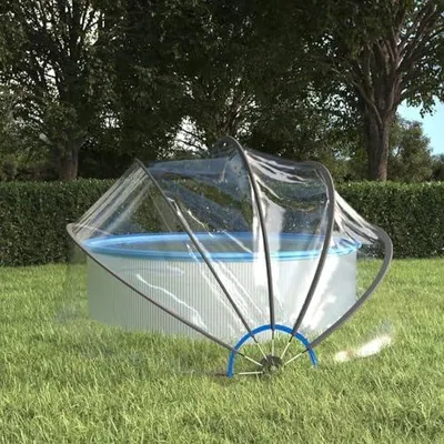 Produktbild von Aufblasbare Pool-Kuppel rund 376x188 cm aus PVC, Überdachung für Aufstellpool und Whirlpool im Garten