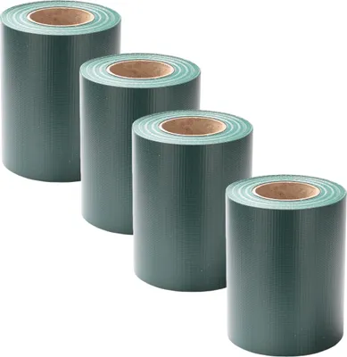 Productafbeelding van Clanmacy privacy-schermen, PVC windschermen, dubbelstaalmatten, 200 meter, groen