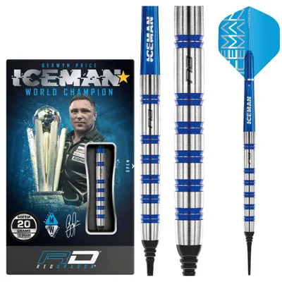 Produktbild von RED DRAGON Gerwyn Price Iceman Challenger 18 Gram Professional Tungsten Darts Set