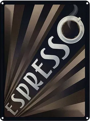 Produktbild von vianmo Blechschild 40x30 cm Espresso Kaffee