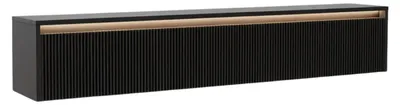 Produktbild von Modernes TV-Lowboard 170 cm LUMI III Schwarz Matt - Hängender Fernsehschrank mit LED-Beleuchtung & Push-to-Open