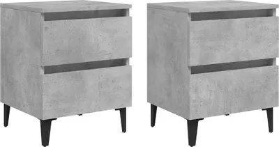 Obrázek produktu pro Noční stolky 2 ks betonově šedé 40x35x50 cm kompozitní dřevo