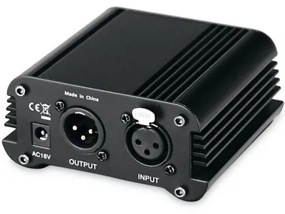 Image de Alimentation fantôme pour 1 microphone à condensateur PP-10, couleur noire