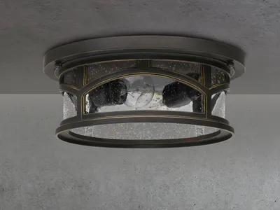 Immagine prodotto di Lampada da soffitto plafond per esterni Palladian bronze E27 60W Marblehead Quoizel