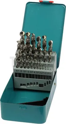 Produktbild von TRIUMF Aufgeriebene Metallbohrer 1-13mm HSS-G 25 Stück, Satz Bohrer