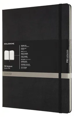 Zdjęcie produktu dla Moleskine Professional Notebook XXL, twarda okładka, czarny