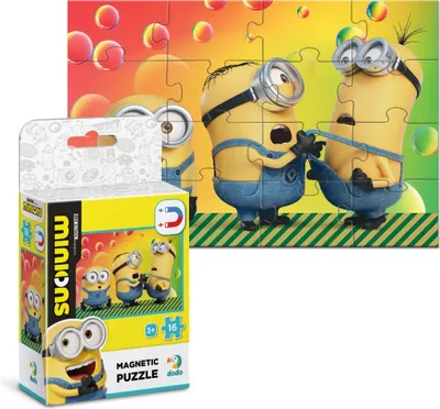 Produktbild von Minions Magnetpuzzle Spielzeug für Kinder, 16 Teile, empfohlen ab 3 Jahren