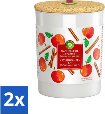 Produktbild von Air Wick - Duftkerze - Zimt & Apfel - 35 Stunden Brenndauer - Vorteilspack - 2 Stücke