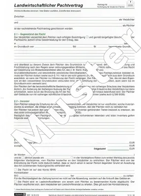Produktbild von Pachtvertrag Landwirtschaft