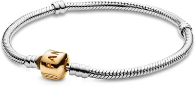 Produktbild von Pandora Armband Damen Moments Schlangenkette Silber Gold 590702HG 19