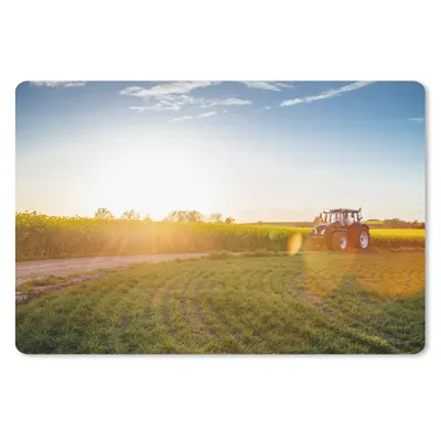 Produktbild von MuchoWow® Mauspad Mousepad Traktor - Gras - Sonnenuntergang 27x18 cm - Mousepads - Maus Mat - Pad - Mausunterlage - Büroartikel - Desk Matten