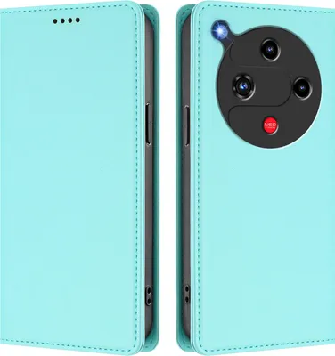 Image de Etui en cuir pour ZTE Nubia Focus 2, étui magnétique en cuirPolyuréthaneavec support Vert Menthe