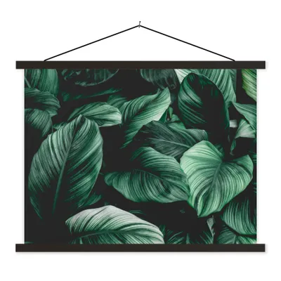 Produktbild von MuchoWow® Textilposter Dschungel - Blätter - Tropisch - Pflanzen - Natur 60x45 cm mit schwarzem Rahmen - Poster Schlafzimmer