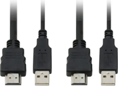 Image de LevelOne KVM Switch 0290 2-Port Kabel, HDMI, USB, Audio