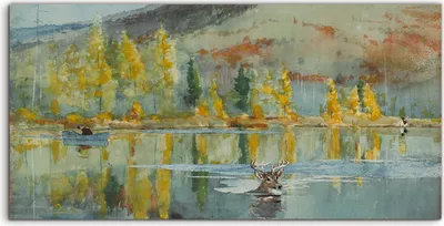 Produktbild von Coloray Acrylbild 120x60  Wandbild Acrylbilder Winslow Homer Ein Oktobertag Vintage