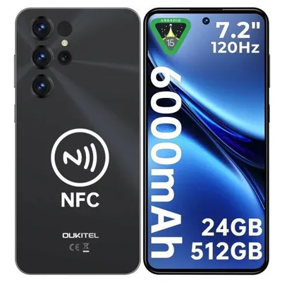 Image de OUKITEL C68 Smartphone 7,2" IPS 120 Hz 24Go+512Go Android 15, Telephone Portable 64MP+8MP,6000mAh Dual SIM 4G/Face