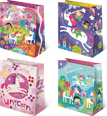 Image de Sacs cadeaux XL-111 Licornes 10 pièces
