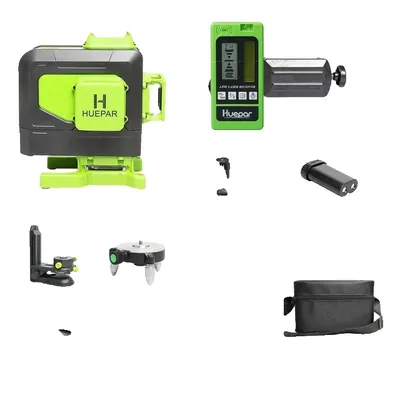 Immagine prodotto di Livella laser, linee di raggio verde, telecomando, ricevitore laser