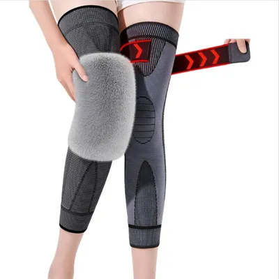 Immagine prodotto di INF Ginocchiere termiche invernali - Cuscinetti in peluche antiscivolo (1 Paio) Nero XXL