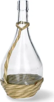 Produktbild von 2L Flasche + EKO Korb GLASBALLON Weinballon GLASFLASCHE Flasche Gallone