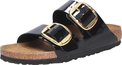 Produktbild von Birkenstock Damen Pantoletten Arizona 30131-37, 30131-38, 30131-39, 30131-42, 30131-43 BIR-1027918 Patent Black/Gold 38