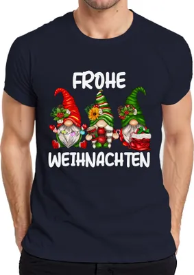 Produktbild von Frohe Weihnachten Wichtel Elf Gnome Zwerge - Weihnachten Xmas Christmas Herren T-Shirt, Navy, L