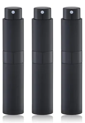 Immagine prodotto di Set di 3 flaconi ricaricabili per profumo, capacità 10 ml, colore nero