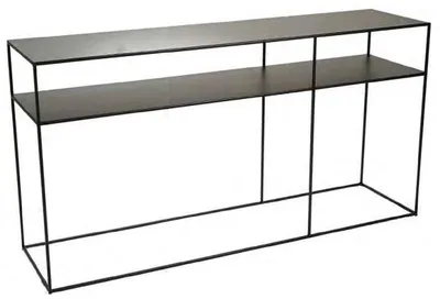 Obrázok produktu pre Casa Padrino luxusný konzolový stôl čierny 160 x 40 x v. 81 cm - Moderný kovový konzolový stôl - Nábytok do obývačky - Kancelársky nábytok