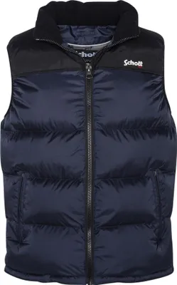 Produktbild von Schott Herren Weste UtahV mit hohem Kragen, versteckter Kapuze und warmer Fütterung