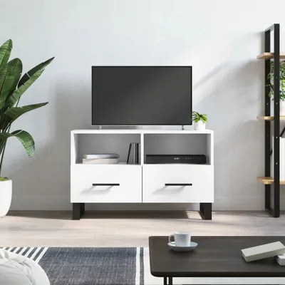 Produktbild von [Home] TV-Schrank Weiß 80x36x50 cm Holzwerkstoff , Neue Mode 2024 im häuslichen Leben