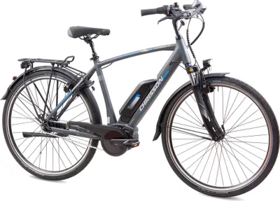 Productafbeelding van 28-inch elektrische stadsfiets voor heren, model CHRISSON E-ROUNDER, 7 versnellingen Shimano Nexus, matgrijs, BOSCH Active Line Powerpack 400