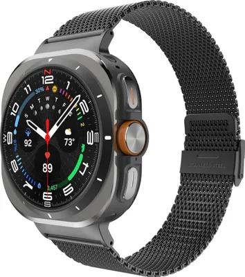 Produktbild von Cazy Uhrenarmband geeignet für Samsung Galaxy Watch Band (Silksteel) – Smartwatch-Armbänder – Universelles Armband geeignet für Samsung Galaxy Watch Ultra2 / Ultra (2024 / 2025) - Schwarz