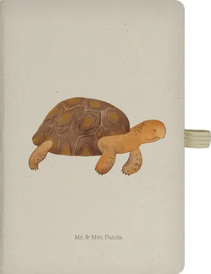 Produktbild von Mr. & Mrs. Panda Kladde Schildkröte Marschieren - Transparent - Geschenk, notizbuch, Neustart, Abenteuer, Lieblingsmensch, A5 Kariert, Inspiration, Tagebuch, Meer