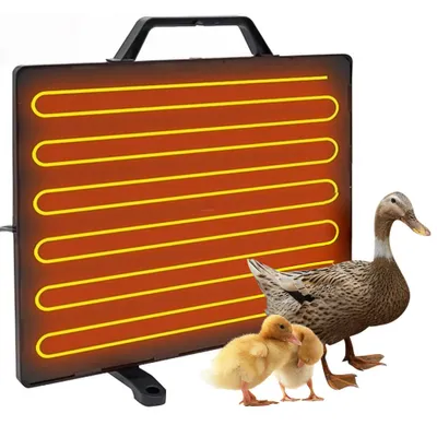 Obrázek produktu pro 110V topná deska do kurníku 160 W s regulací teploty | 39×29 cm topný panel pro farmy, kurníky, kachní chovy, topná deska pro slepice