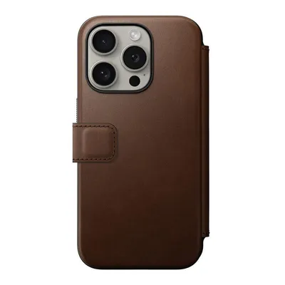 Obrázek produktu pro Nomad Modern Leather Folio, Folio, Apple, iPhone 15 Pro, 15,5 cm (6.1"), Hnědá