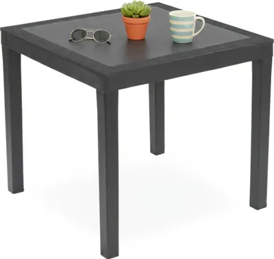 Immagine prodotto di Frostproof - Tavolo da Esterno, 78x78x73h cm Nero Antracite, 4 Posti  Italy