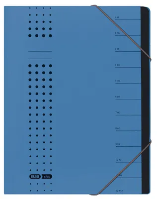 Obrázok produktu pre Elba 400001035 Ordnungsmappe chic - 12 Fächer, A4, Karton (RC), 450 g/qm, blau
