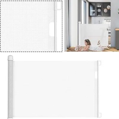 Productafbeelding van Traphekje voor Baby's en Huisdieren - Uittrekbaar en Intrekbaar - 87 x 150 cm - Veiligheidsrooster